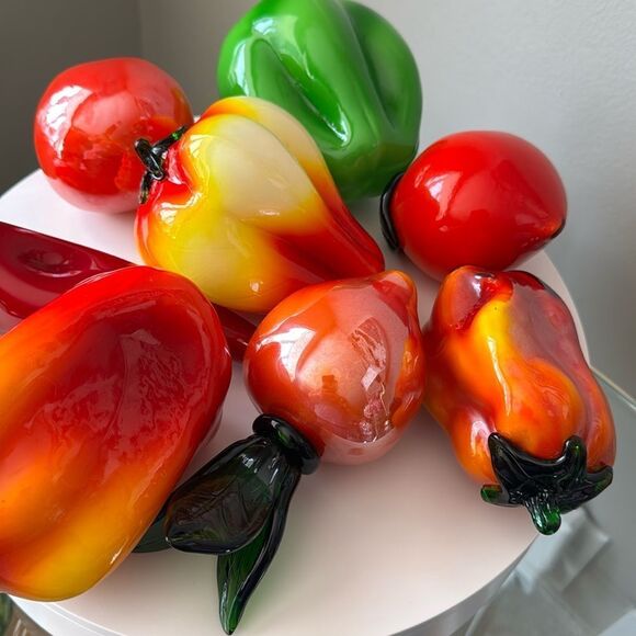 GLASS PEPPERS AND FRUITS - Picture 3 of 6